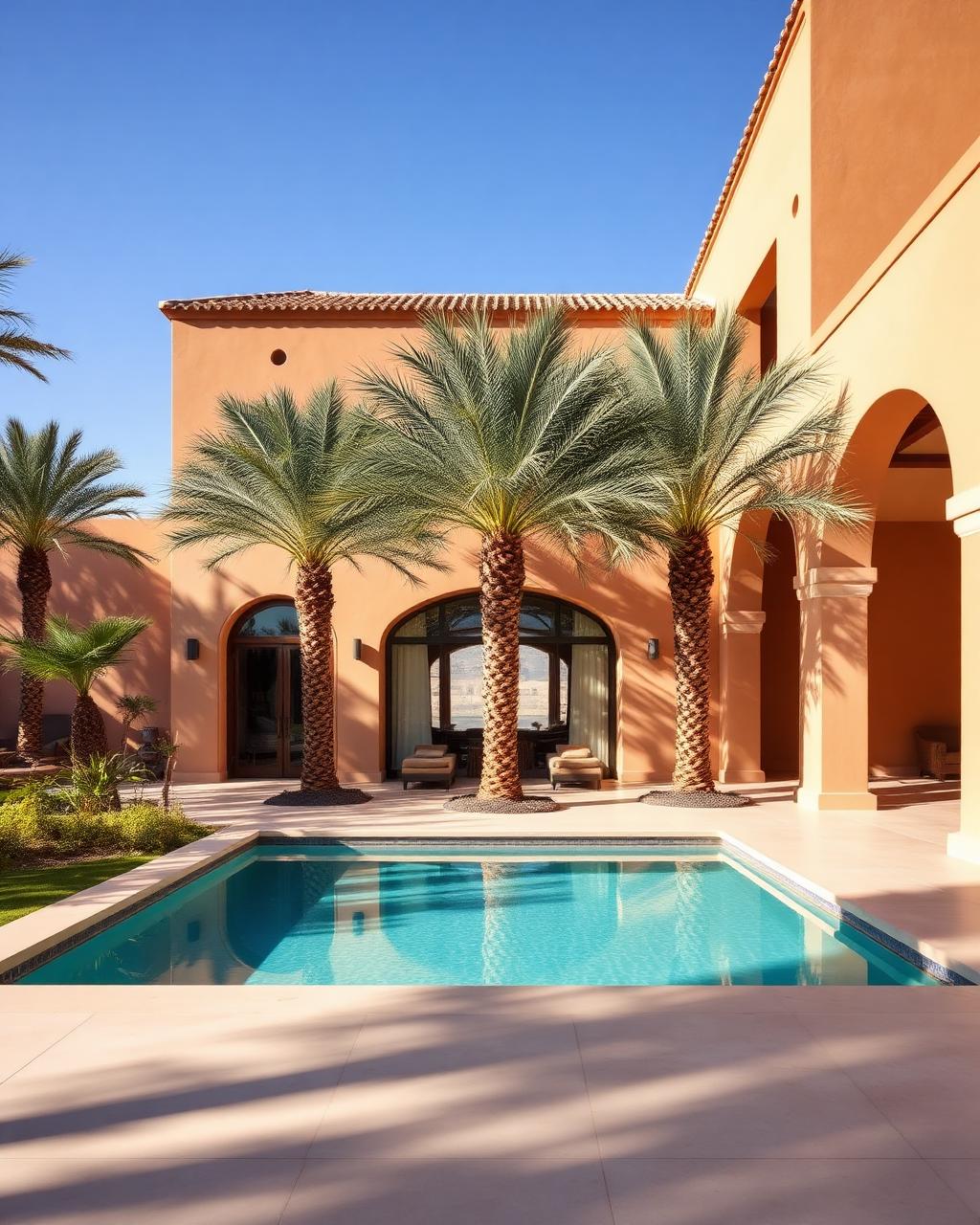 Villa avec palmiers